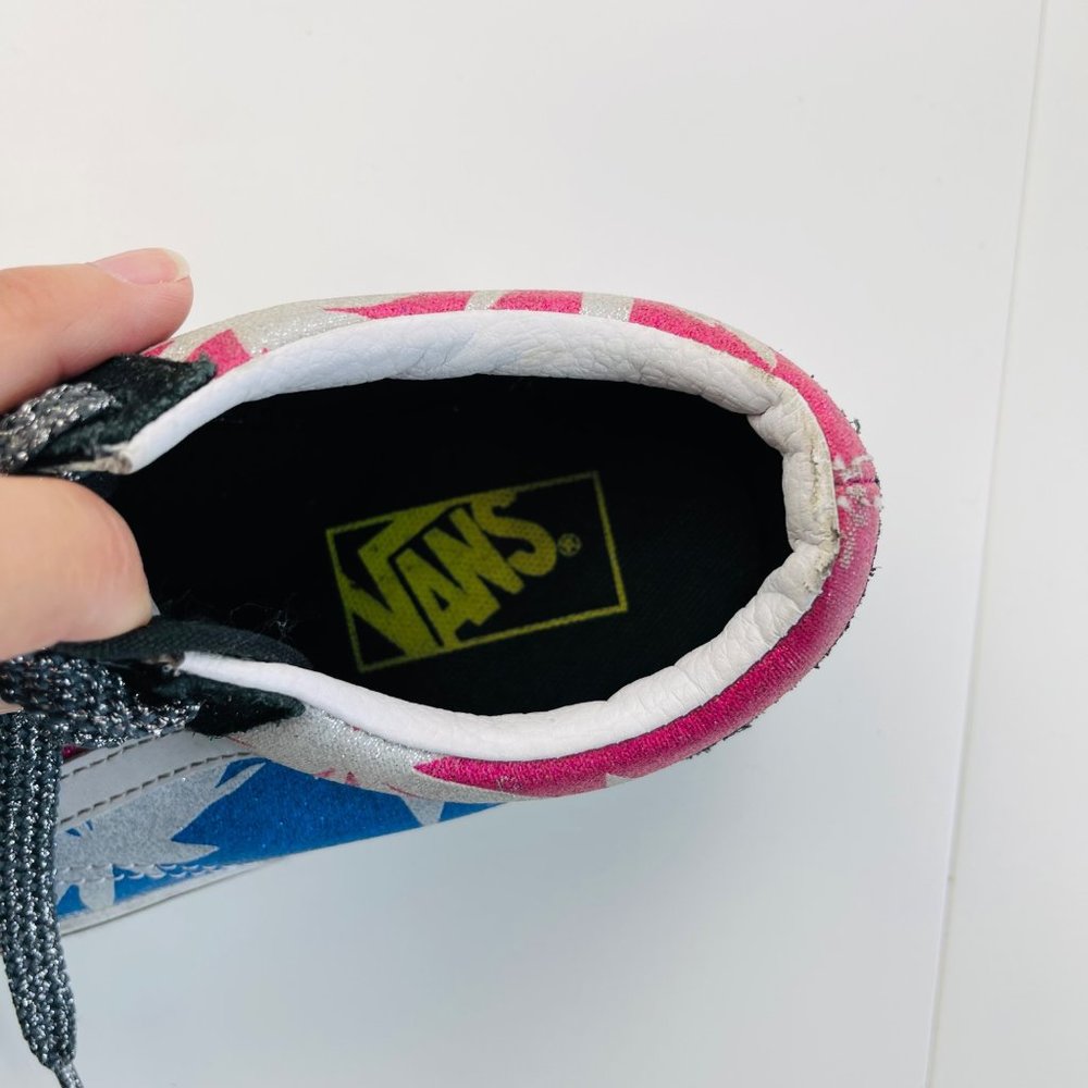 VANS Old Skool Platform Metallic Pink/Blue Black Sneakers Size 5.5 - Picture 10 of 10